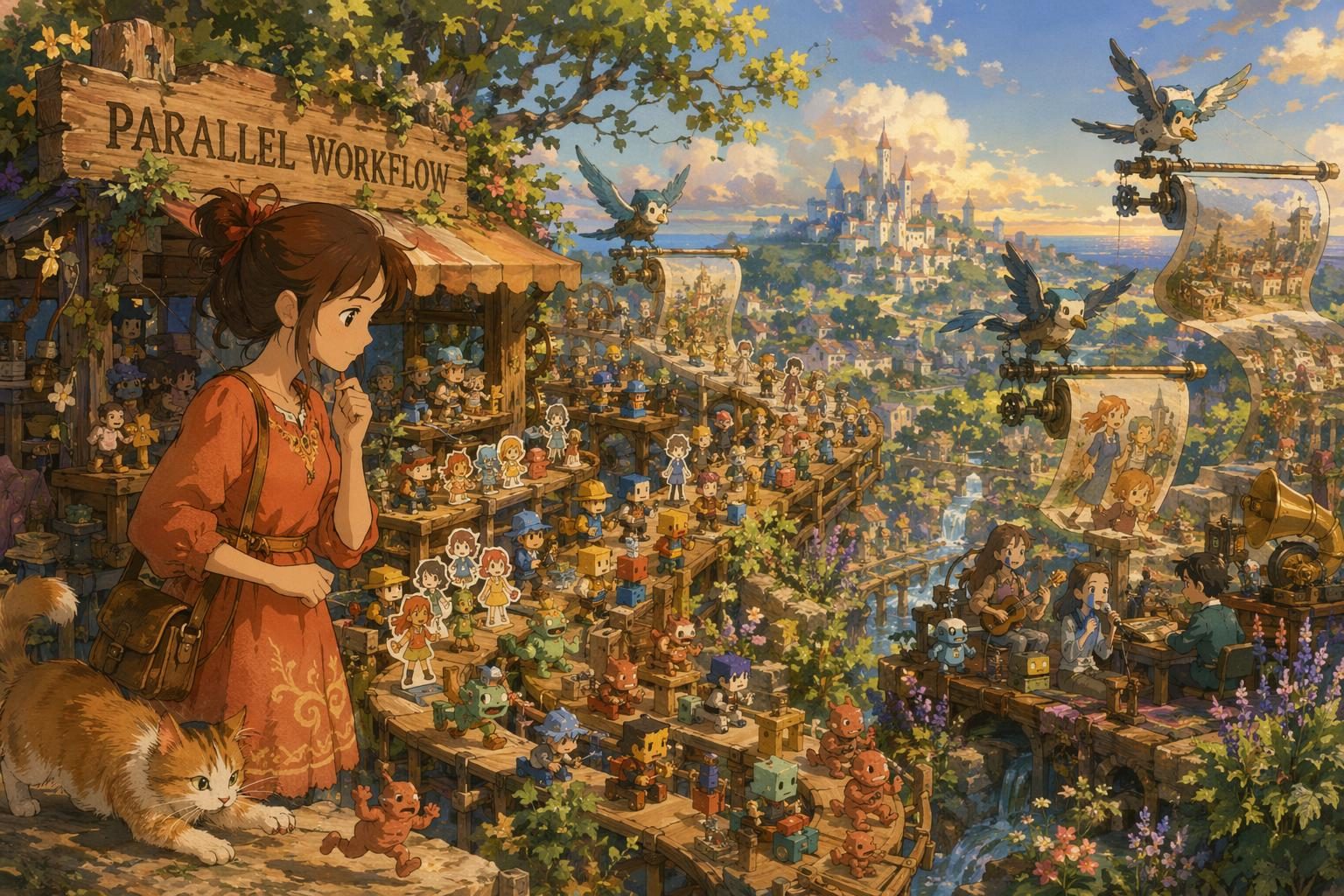 AI animation ads: a parallel workflow