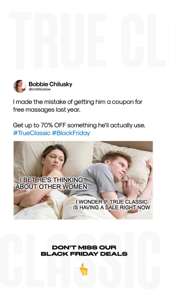 Real meme ad example