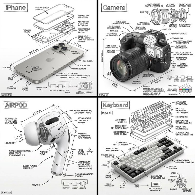 Create an infographic image of [OBJECT], combining a realistic photogr…