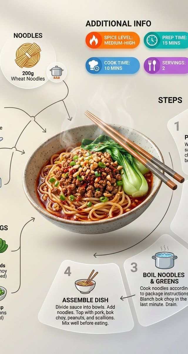 Ultra-clean modern recipe infographic. Showcase Nood