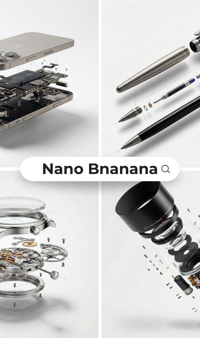 Create an exploded products with inner mechanics  pr
