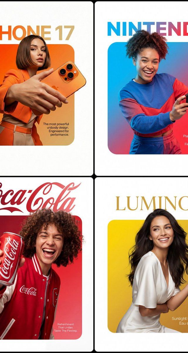 A professional high-end graphic design advertisement